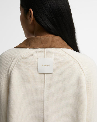 Barbour Alverstone Knitted Cardigan-Ecru
