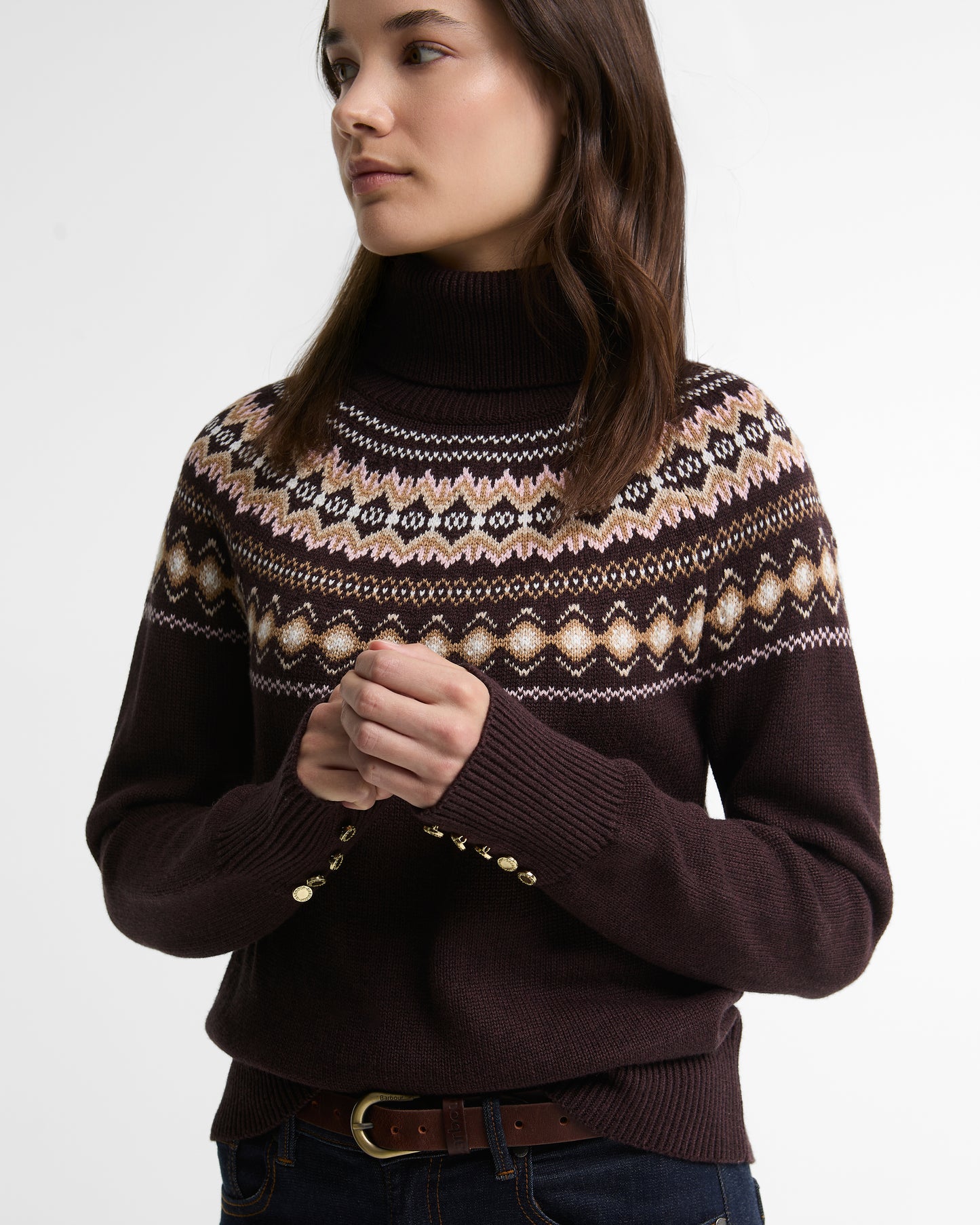 Barbour Darwen Knit Seal Brown