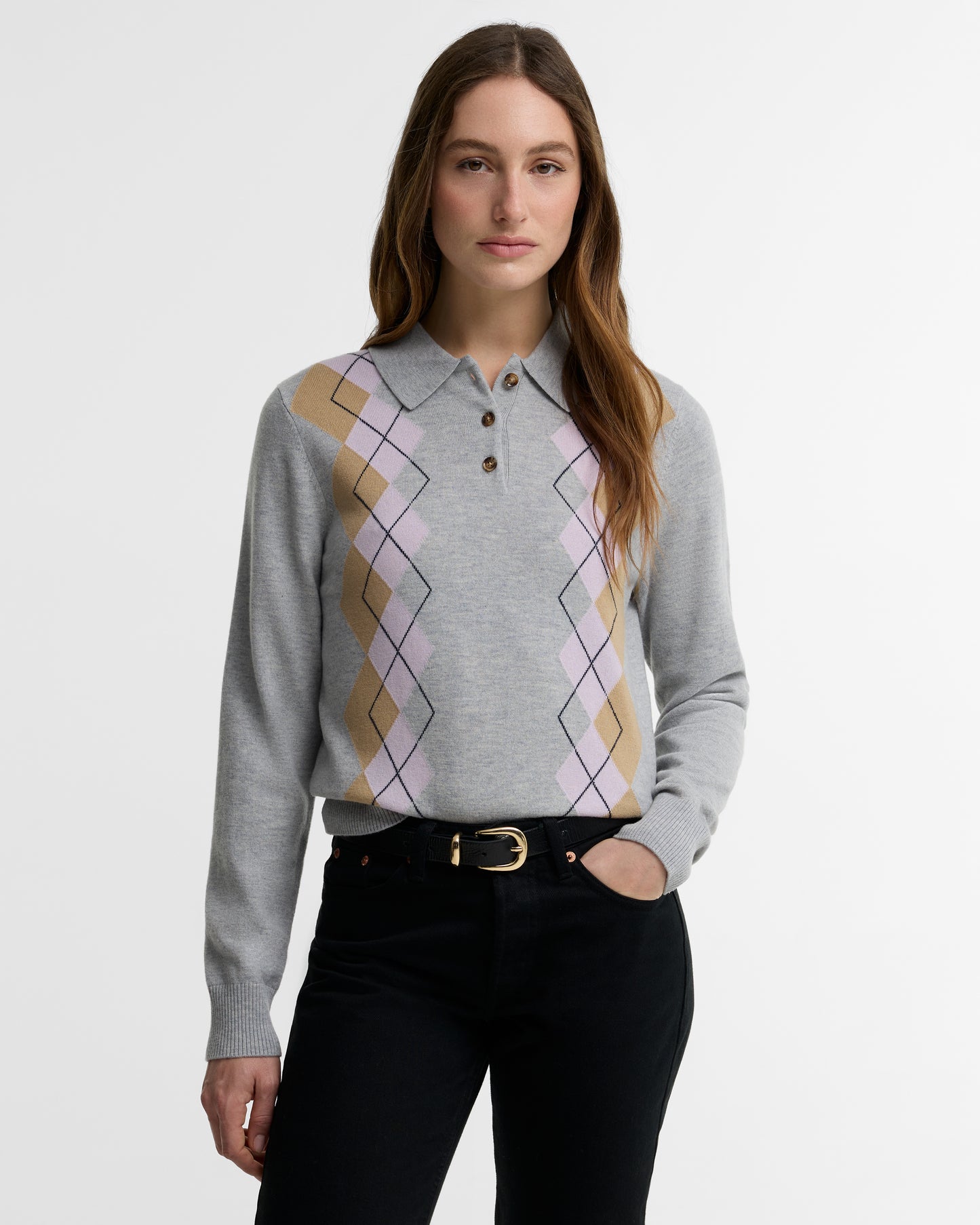 Barbour Fawne Knit Grey Multi