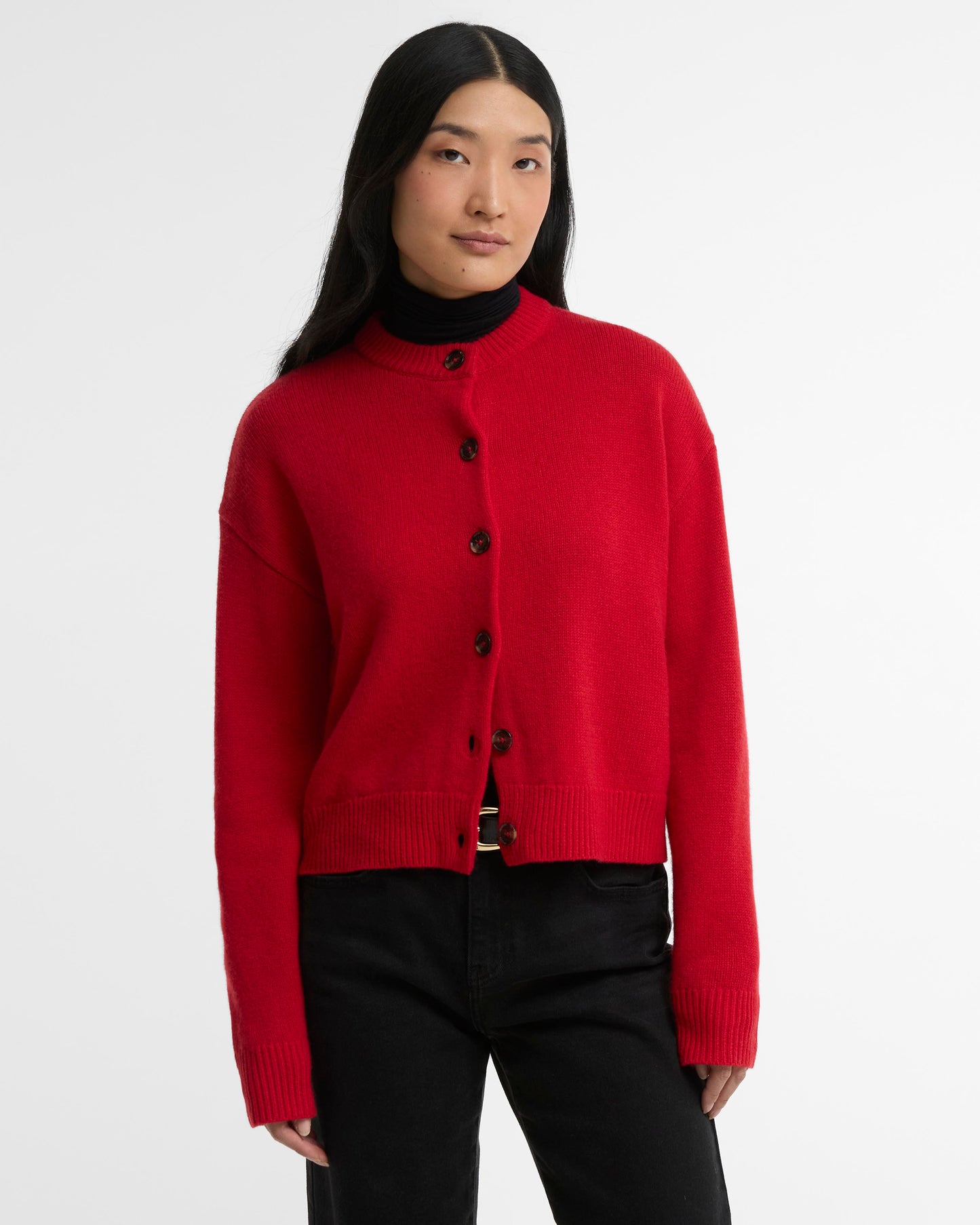 Barbour Woodhouse Cardigan Crimson