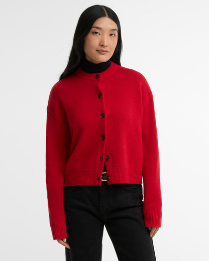 Barbour Woodhouse Cardigan Crimson