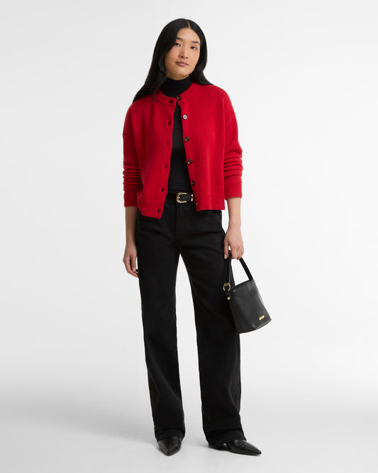 Barbour Woodhouse Cardigan Crimson