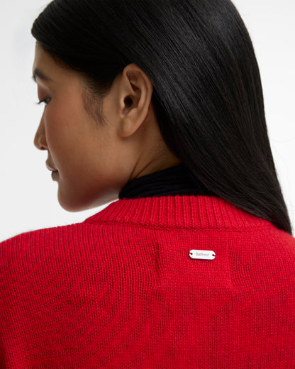Barbour Woodhouse Cardigan Crimson