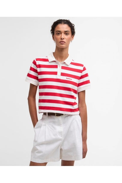Barbour Ashbourne Polo Top Poppy Red