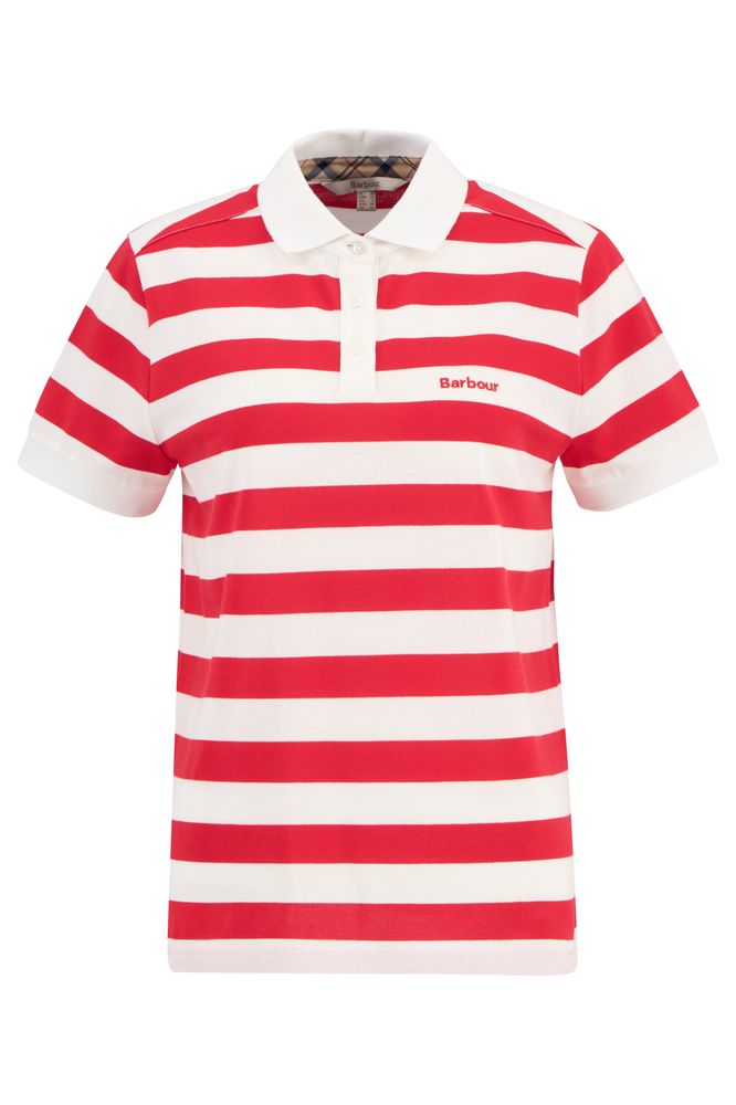 Barbour Ashbourne Polo Top Poppy Red