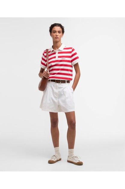Barbour Ashbourne Polo Top Poppy Red