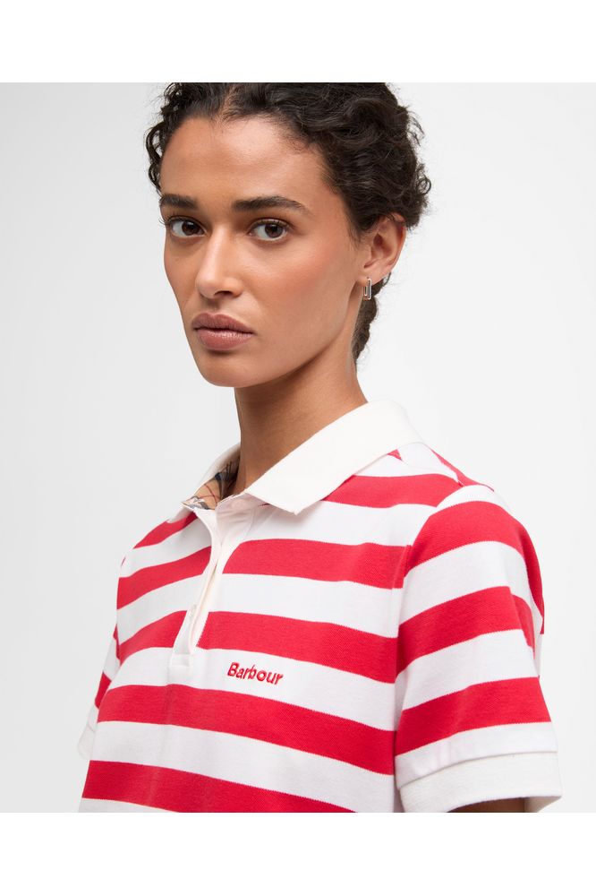 Barbour Ashbourne Polo Top Poppy Red