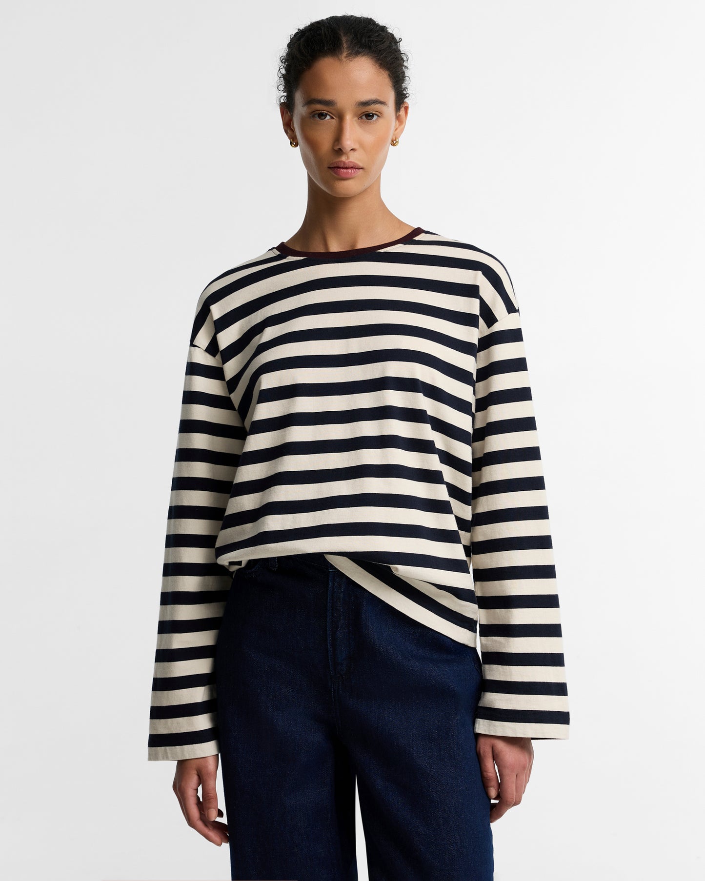 Barbour Woodhouse Long Sleeve Top Dark Navy