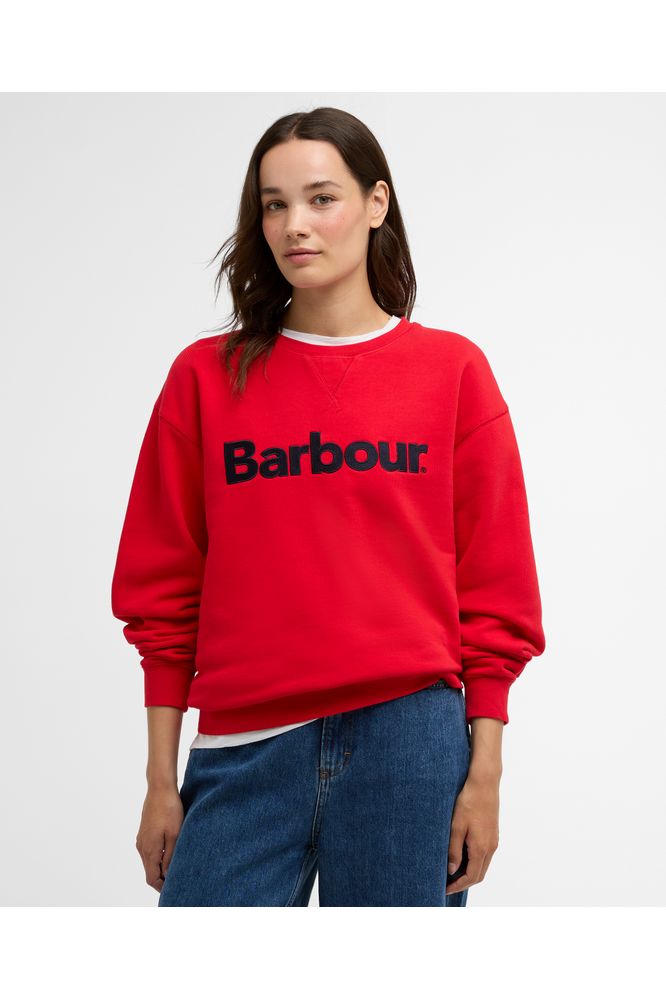Barbour Hartland Crew Poppy Red