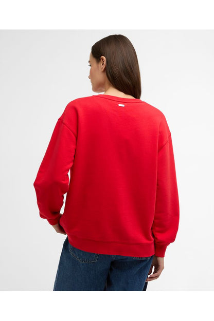 Barbour Hartland Crew Poppy Red