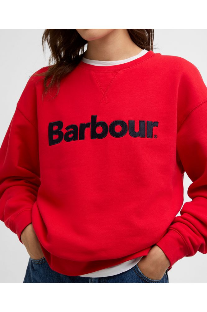 Barbour Hartland Crew Poppy Red