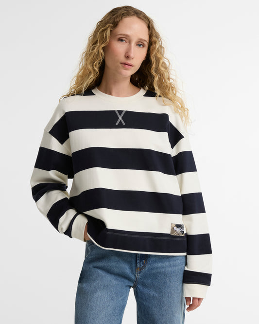 Barbour Eva Sweatshirt Cloud/Dark