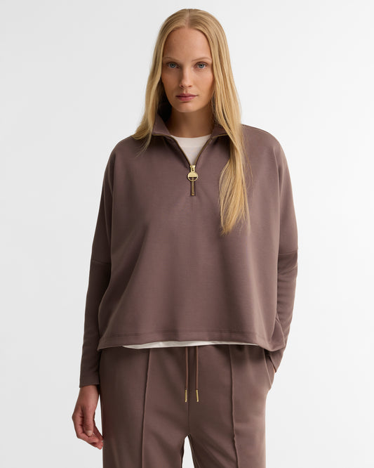 Barbour Kemora Half Zip Knitwear Truffle