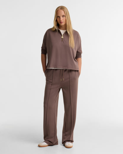 Barbour Kemora Half Zip Knitwear Truffle