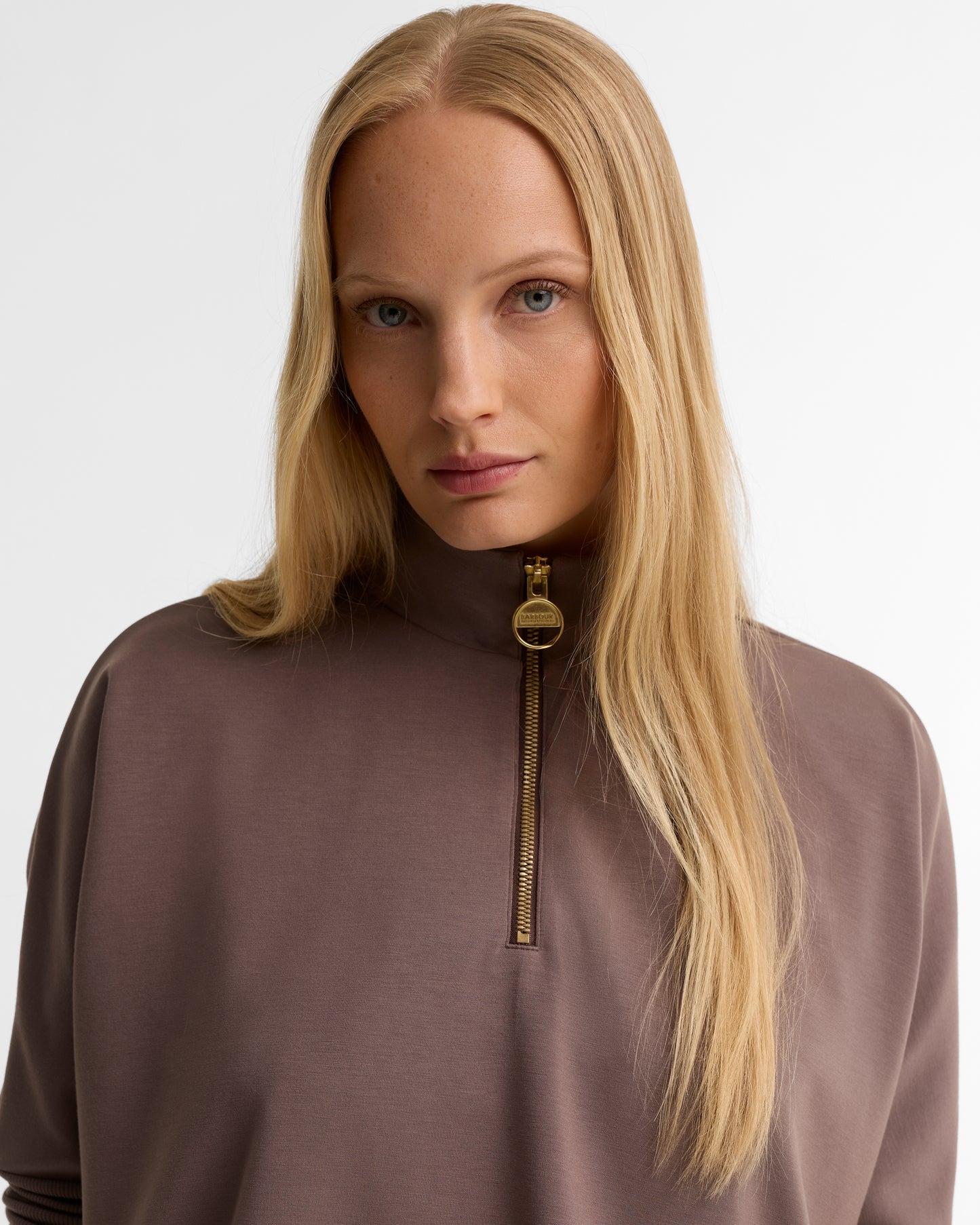 Barbour Kemora Half Zip Knitwear Truffle