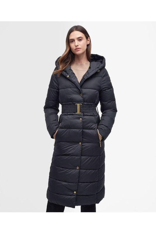 Barbour Track Line Quil Black Coat