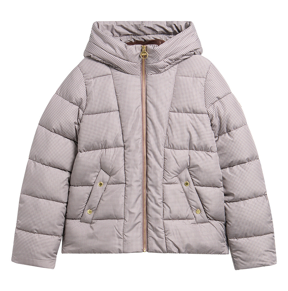 Barbour Print Brantley Puffer Jacket Truffle