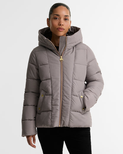 Barbour Print Brantley Puffer Jacket Truffle