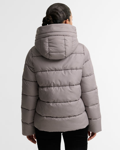 Barbour Print Brantley Puffer Jacket Truffle