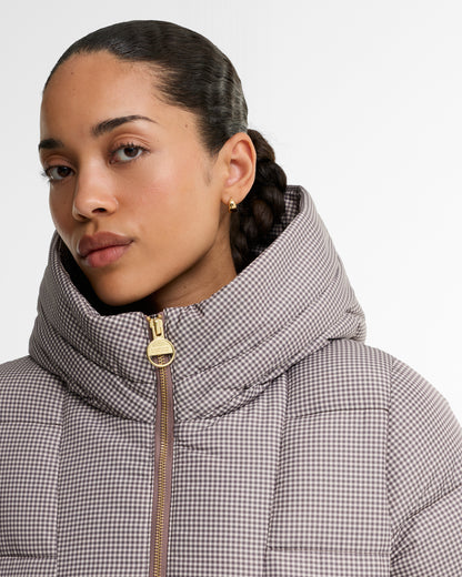 Barbour Print Brantley Puffer Jacket Truffle