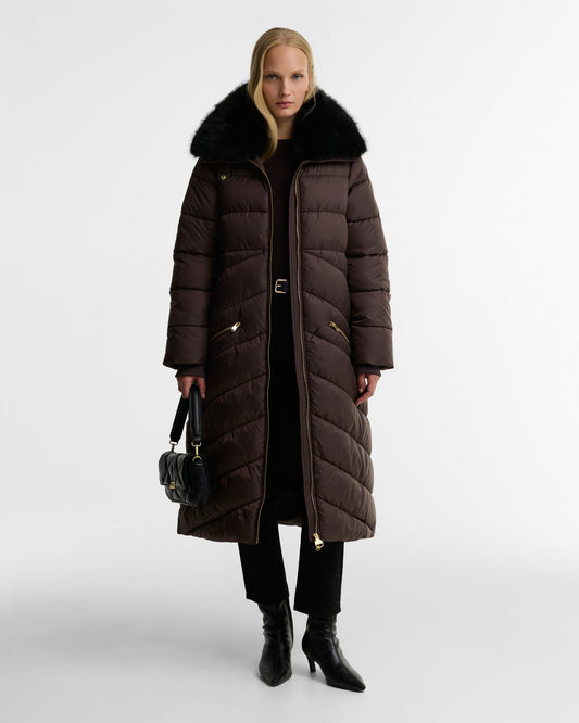 Barbour Longline Cyrus Puffer Jacket Truffle