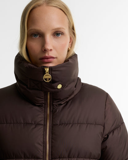 Barbour Longline Cyrus Puffer Jacket Truffle