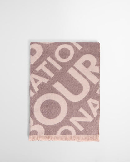 Barbour Kenna Logo Scarf Truffle