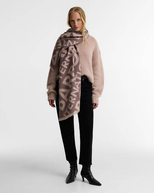 Barbour Kenna Logo Scarf Truffle