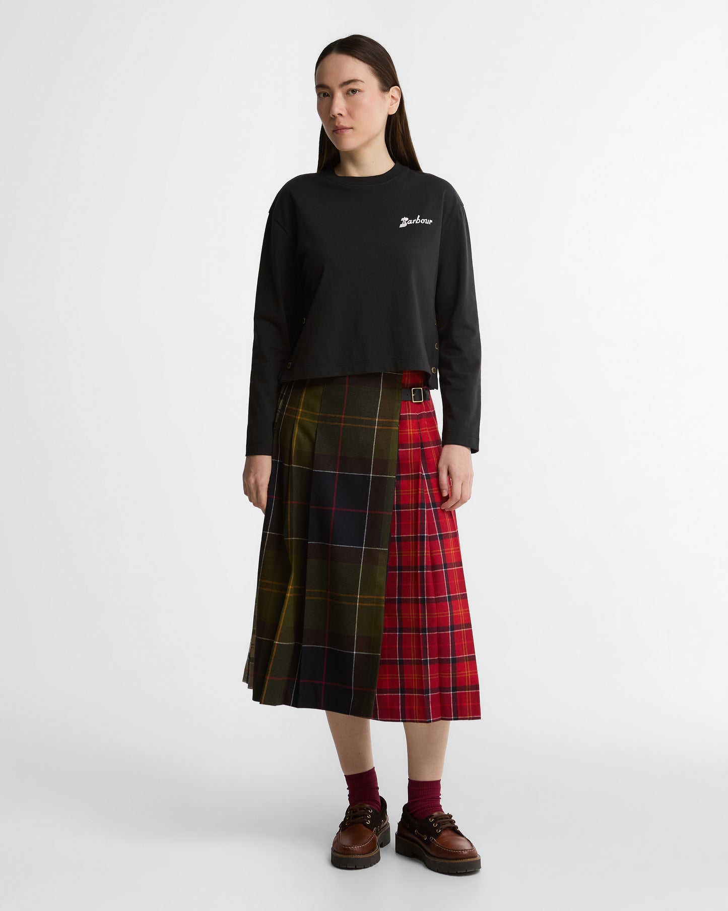 Barbour Marena Midi Skirt Cardinal