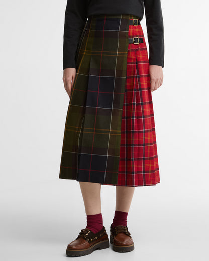 Barbour Marena Midi Skirt Cardinal