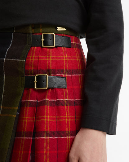 Barbour Marena Midi Skirt Cardinal