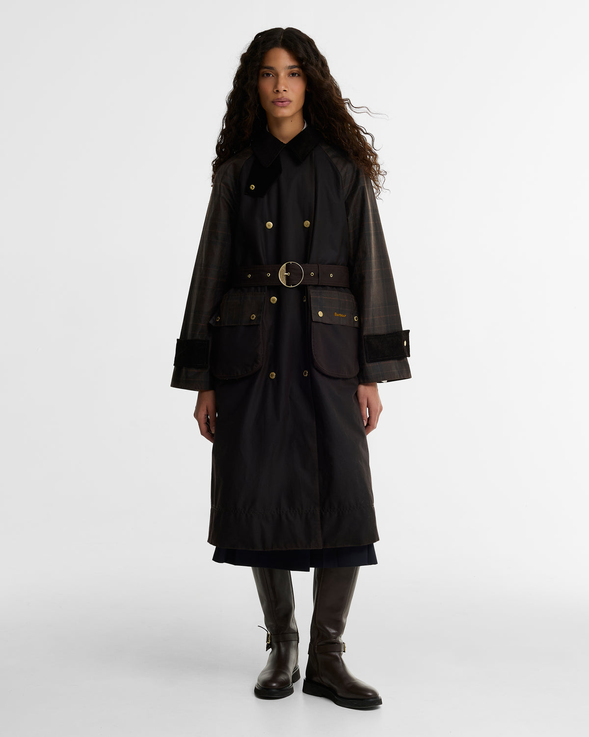 Barbour Elva Wax Rustic/Muted Tartan