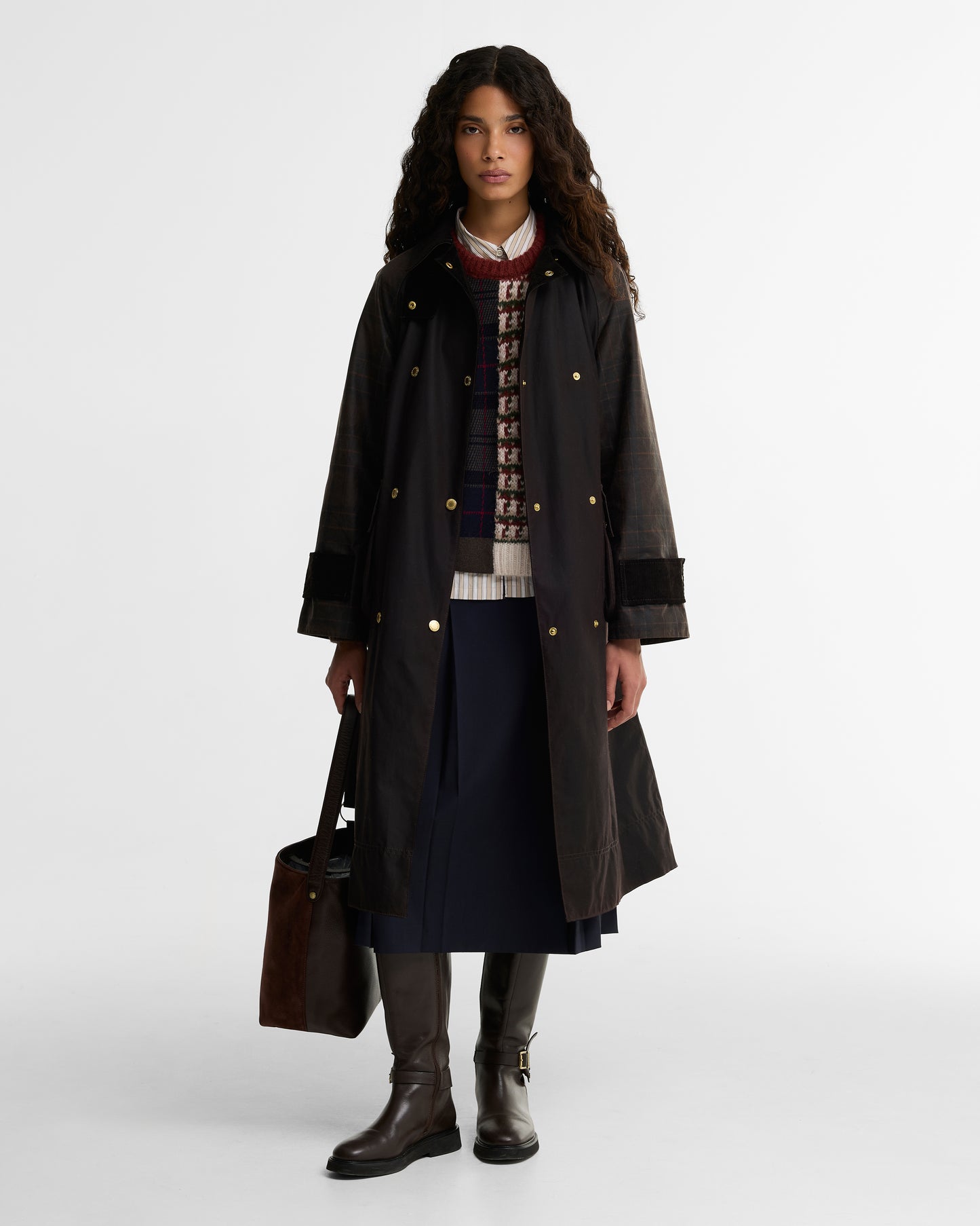 Barbour Elva Wax Rustic/Muted Tartan