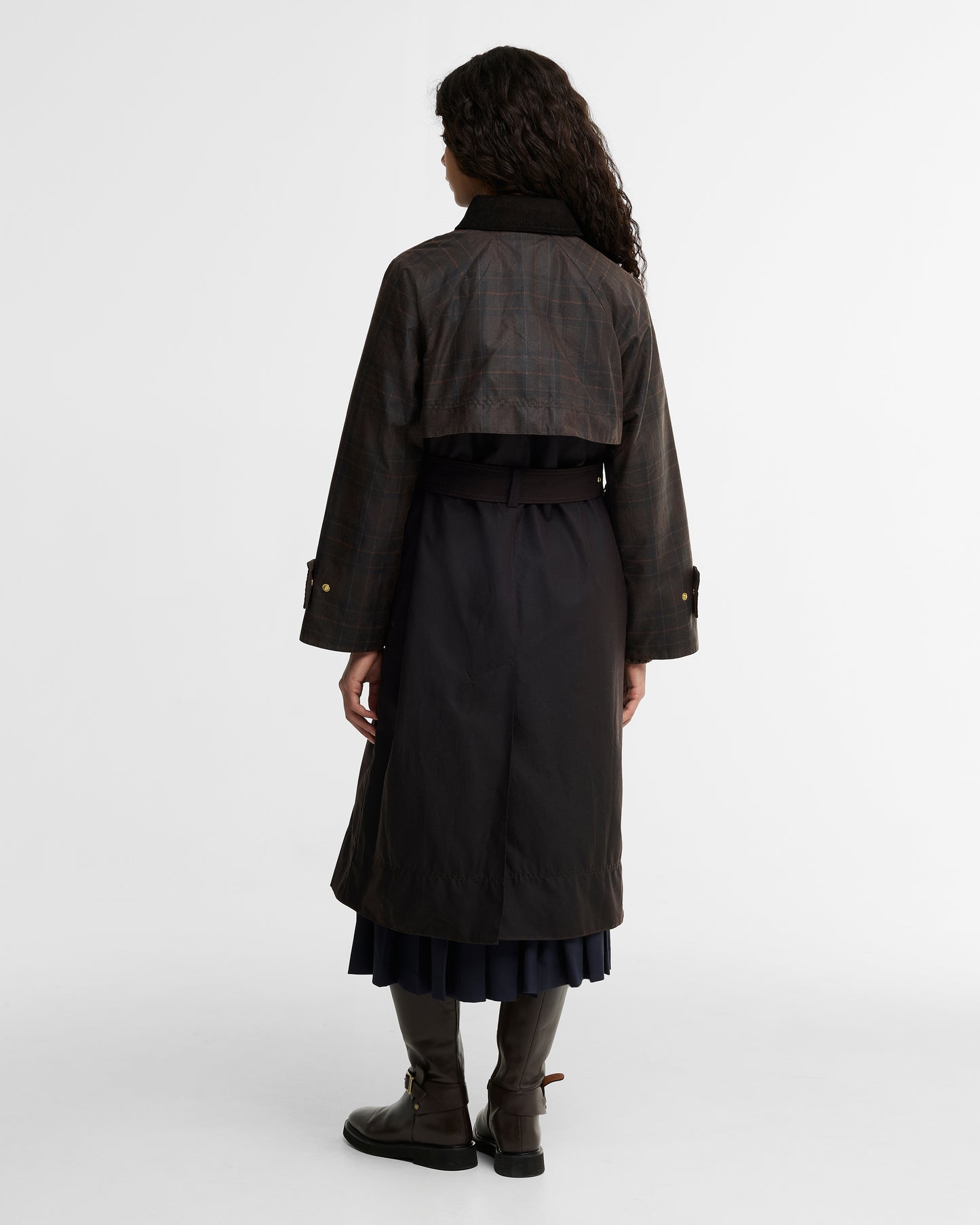 Barbour Elva Wax Rustic/Muted Tartan