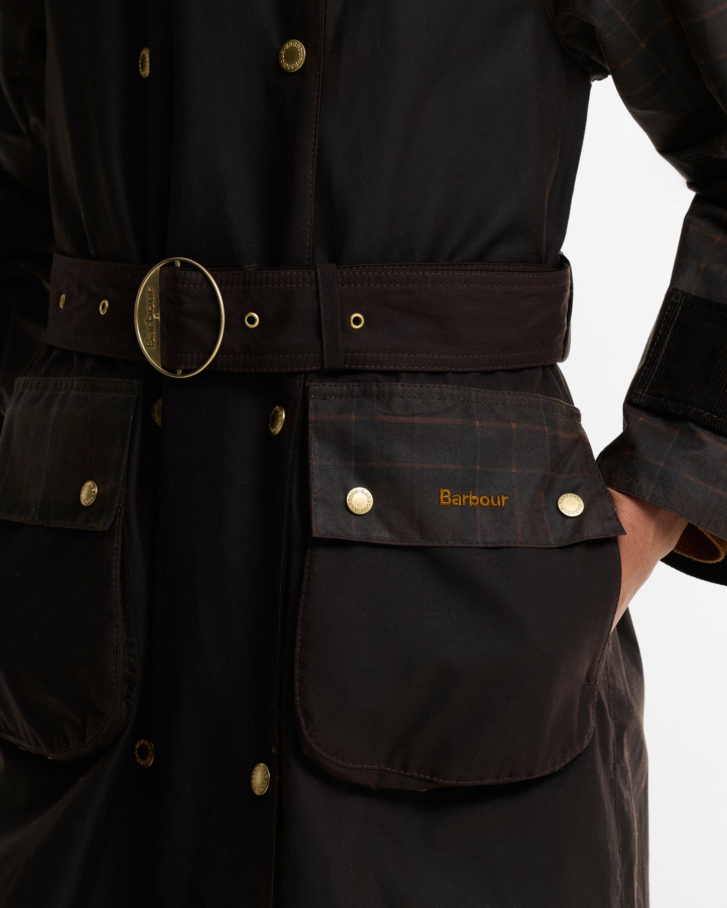 Barbour Elva Wax Rustic/Muted Tartan