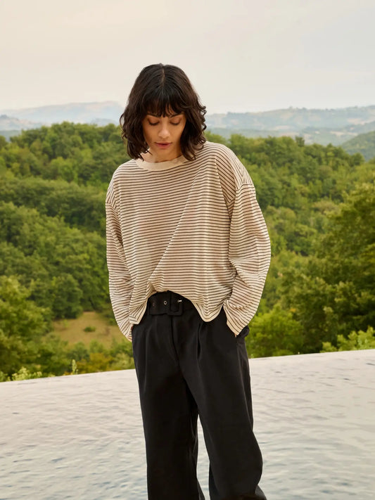 YAYA Fine Knitted Striped Sweater