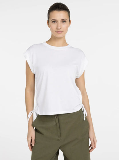 YAYA Cap Sleeve Top-White