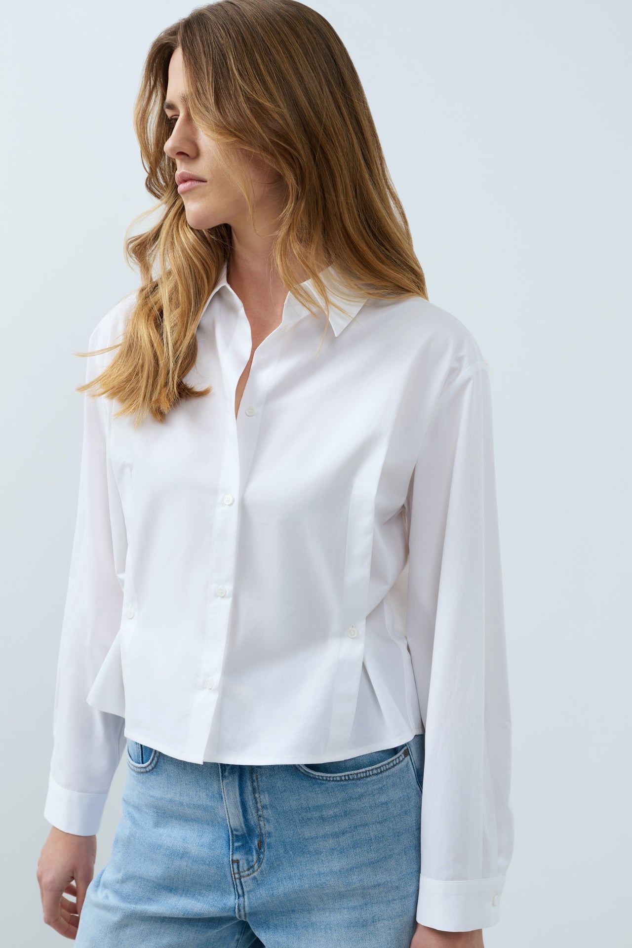 YAYA Poplin Blouse Pure White