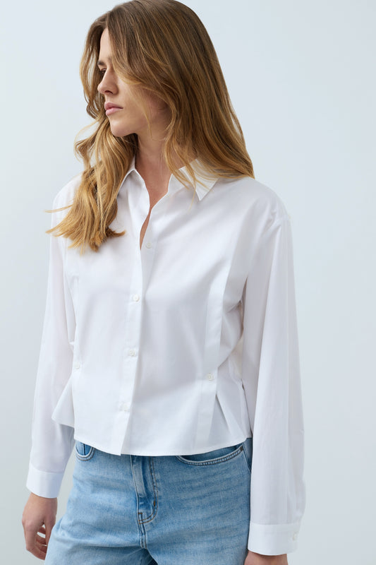 YAYA Poplin Blouse Pure White