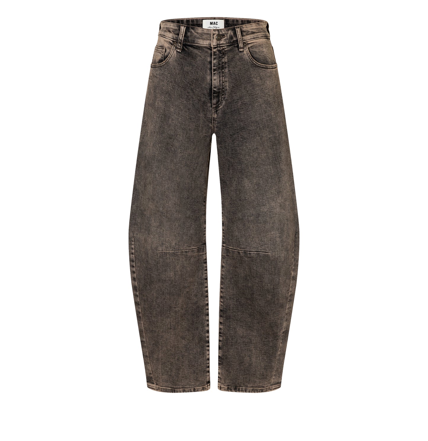 MAC Dakota Barrel Jeans Brown Crincle