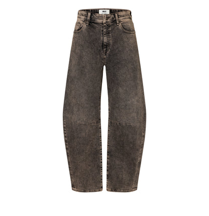 MAC Dakota Barrel Jeans Brown Crincle
