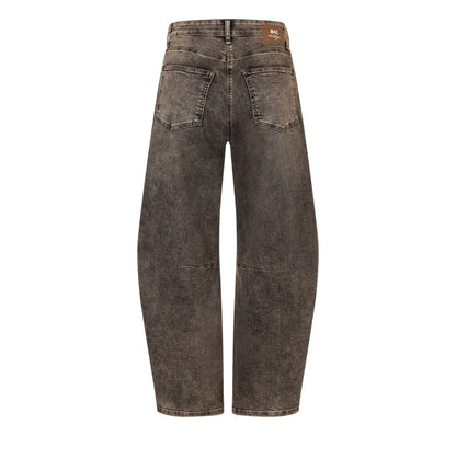 MAC Dakota Barrel Jeans Brown Crincle