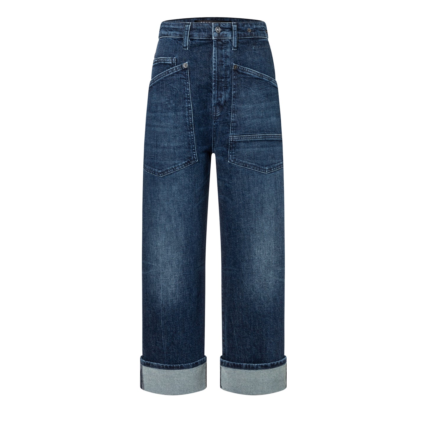 MAC Baggy Straight Leg Jeans Blue Vintage