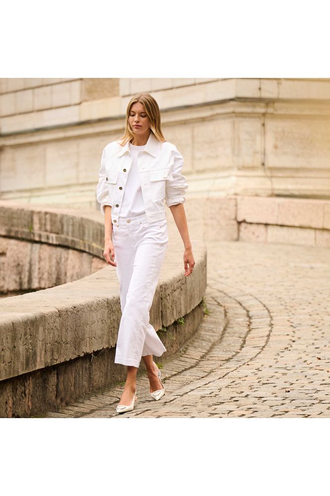 MAC Wide Leg Culotte - White