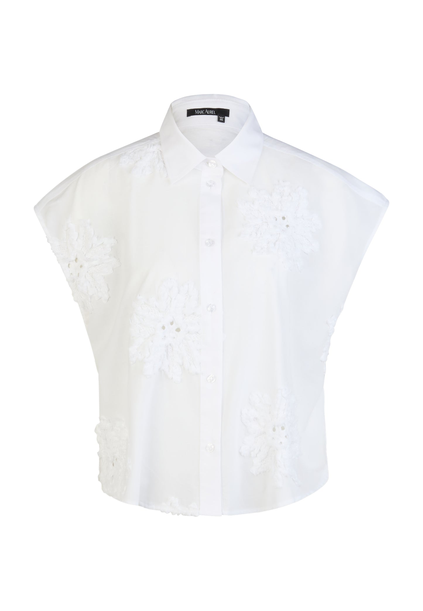 Marc Aurel Sleeveless Shirt Blouse White