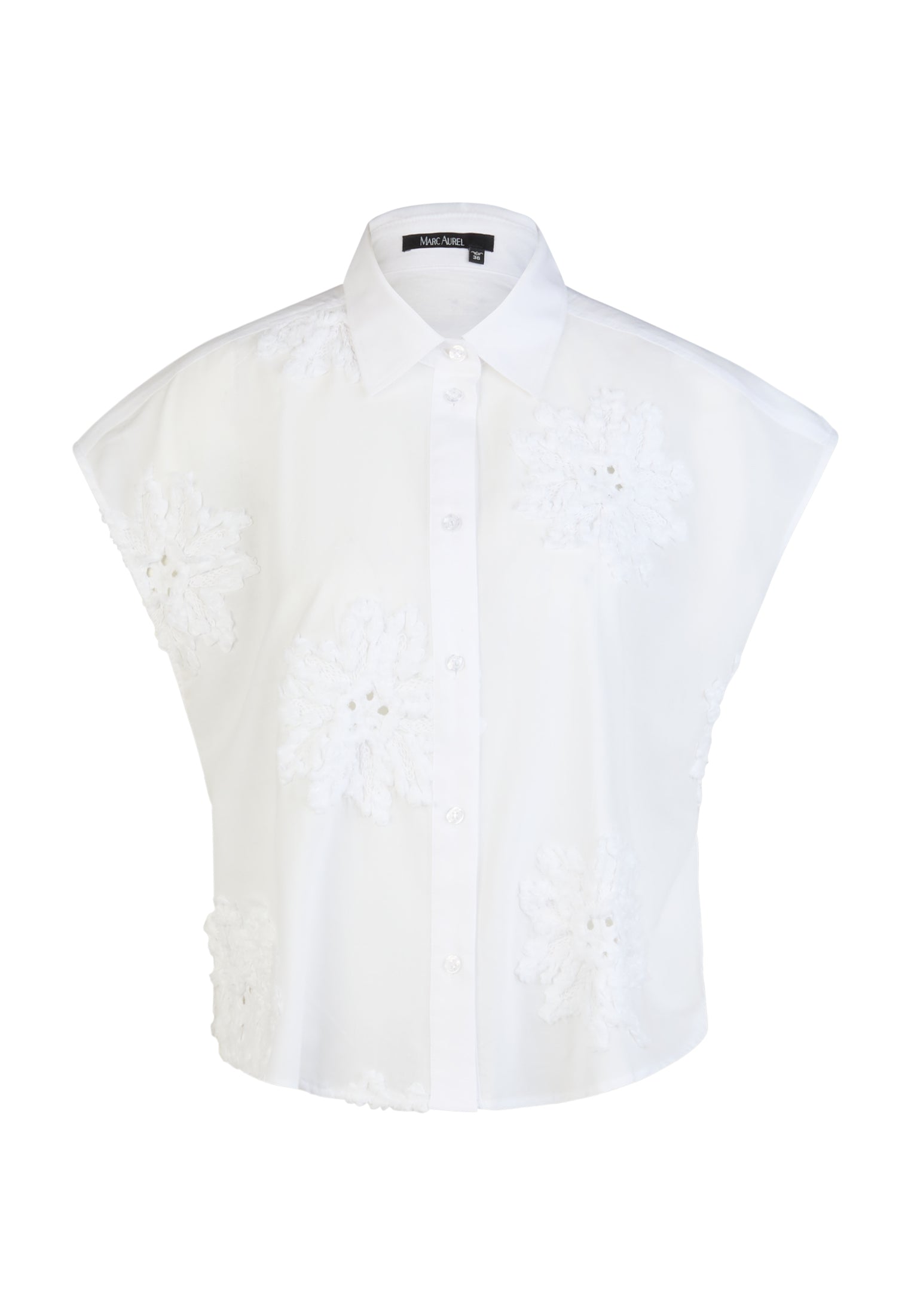 Marc Aurel Sleeveless Shirt Blouse White