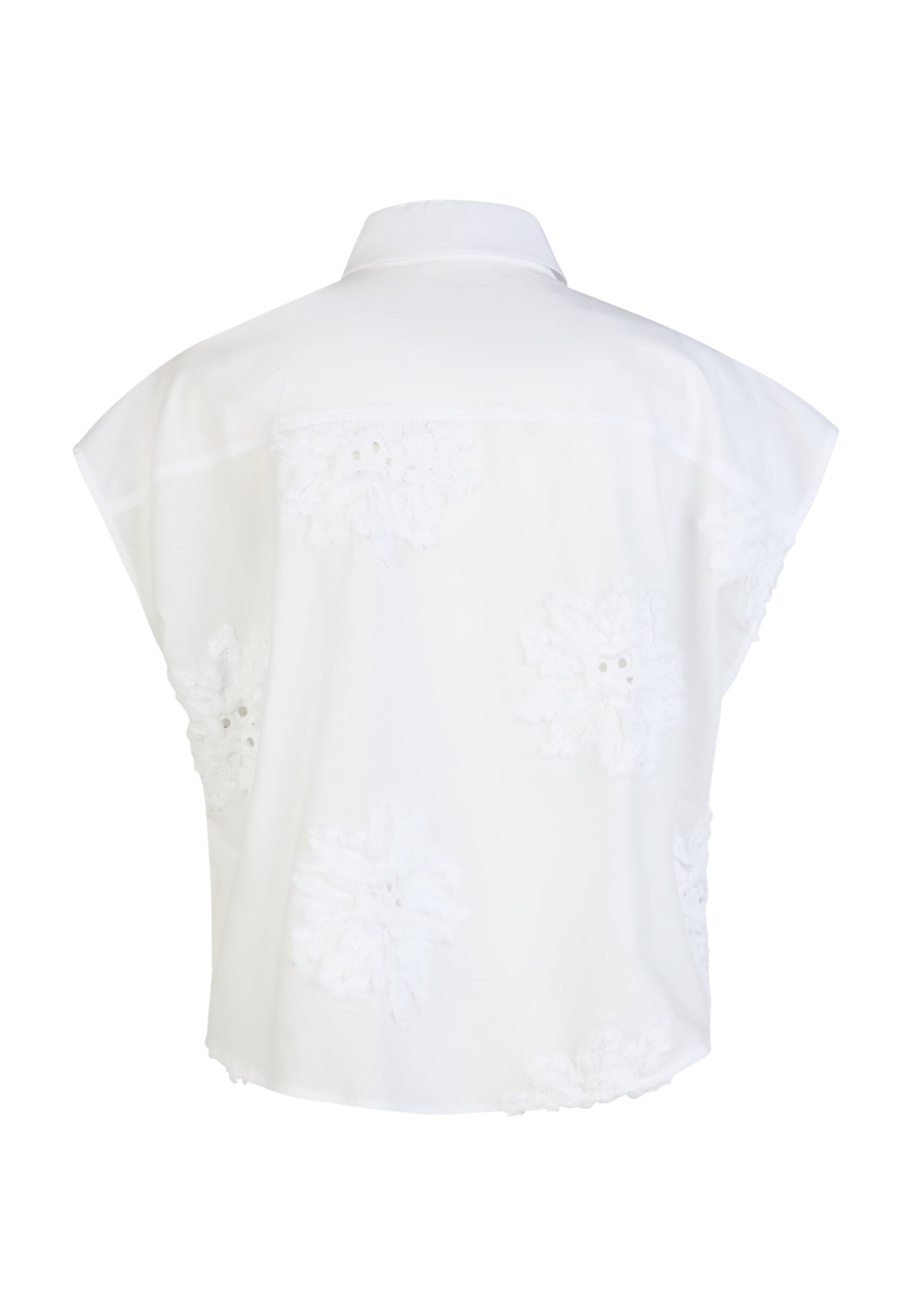 Marc Aurel Sleeveless Shirt Blouse White