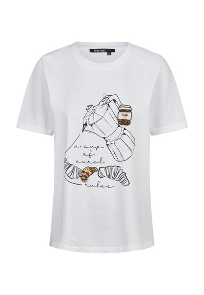Marc Aurel Oversized T-Shirt Coffee Print