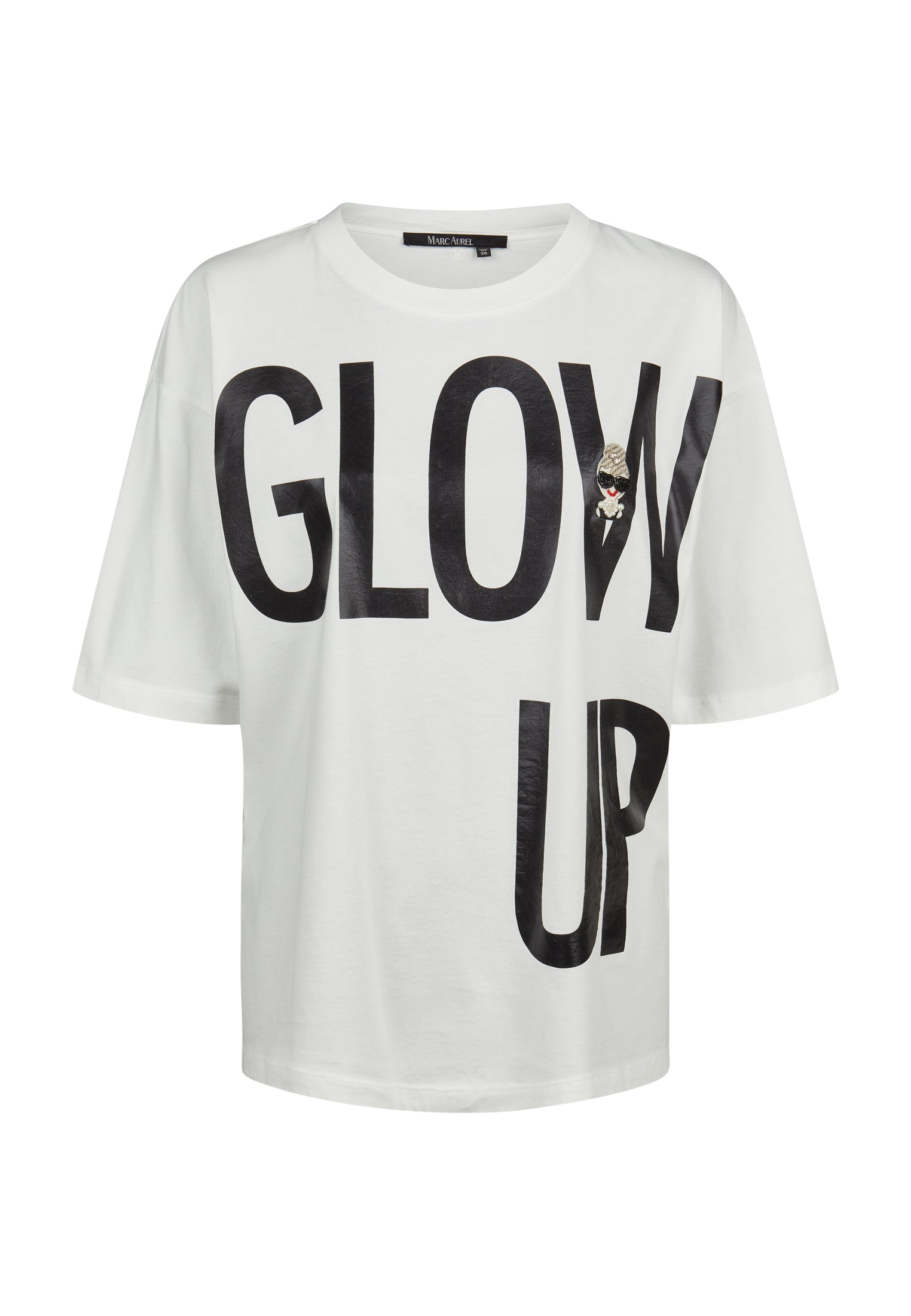 Marc Aurel Glossy Print T-Shirt Off-White