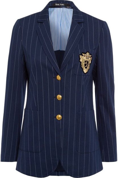 SS25 Marc A. Pinstripe Jersey Blazer